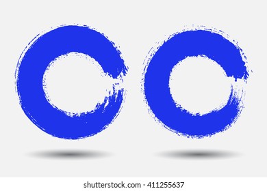 Grunge circle.Grunge round shape.Vector grunge banner.