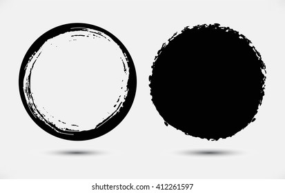 Grunge circle.Grunge round shape.Vector grunge banner.