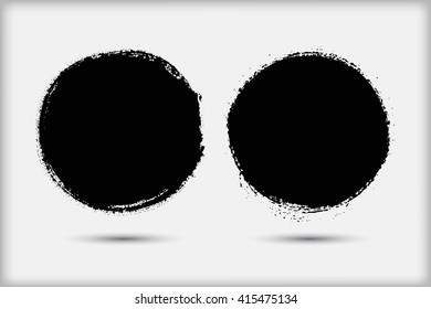 Grunge circle.Grunge round shape.Vector grunge banner.