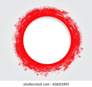 Grunge circle.Grunge round shape.Vector illustration.