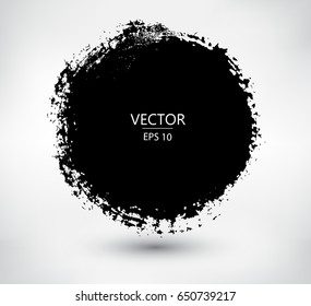 Grunge circle,round frame. Vector grunge banner.