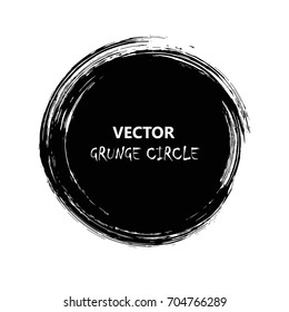 Grunge circle,round frame.Vector grunge banner.