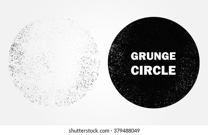 Grunge Circle.Rubber Stamp Texture.Vector Illustration.
