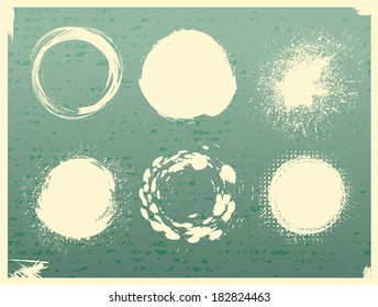 Grunge circles background 