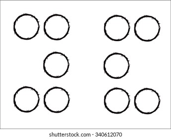 Grunge circles black.Grunge frames.Vector illustration.