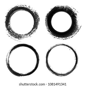 Grunge circles .Grunge frames.Vector template.