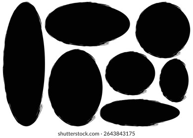 Grunge circles irregular forms. Rough paint edges textured surfaces uneven patterns bold smears.