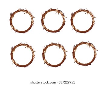 Grunge circles metal colorful.Grunge frames.Vector illustration. 