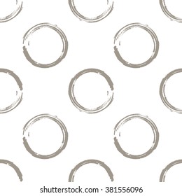 Grunge circles on white background