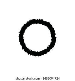 grunge circles. painting circle. vector illustration.