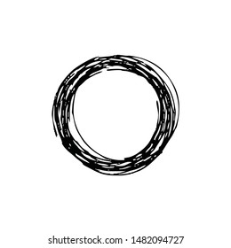 grunge circles. painting circle. vector illustration.