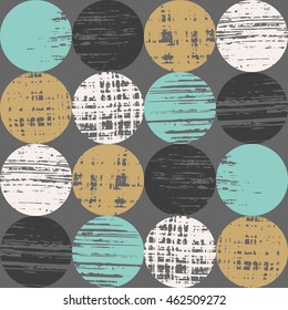 Grunge circles pattern design. Vector illustration.