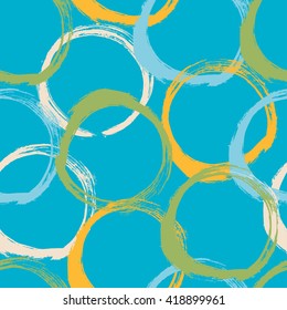Grunge circles pattern.Vector template.
