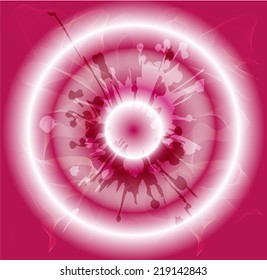 Grunge circles pink background