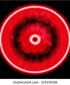 Grunge circles red background