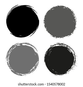Grunge circles. Grunge round frames.