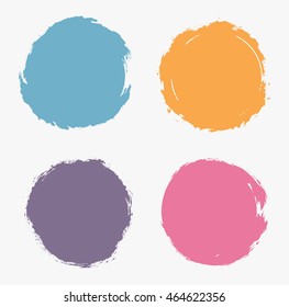 Grunge circles round shapes.Vector illustration.