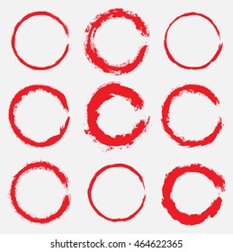 Grunge circles round shapes.Vector illustration.