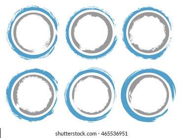 Grunge circles round shapes.Vector illustration.