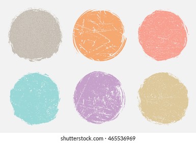 Grunge circles round shapes.Vector illustration.