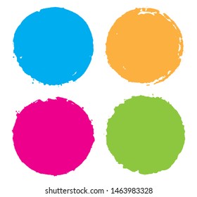 Grunge circles set. Grunge round shapes.