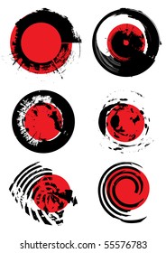 grunge circles for text