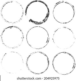 Grunge circles. Vector illustration.