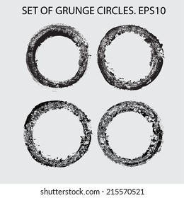 Grunge circles. Vector illustration 