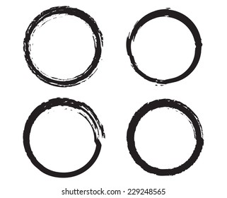 Grunge circles .Vector illustration. 