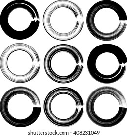Grunge circles, vector illustration