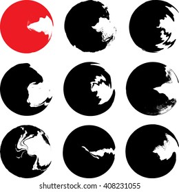 Grunge circles, vector illustration
