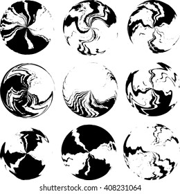 Grunge circles, vector illustration