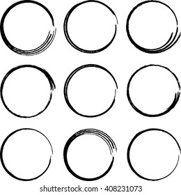 Grunge circles, vector illustration