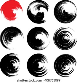 Grunge circles, vector illustration