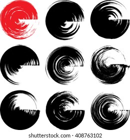 Grunge circles, vector illustration