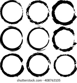 Grunge circles, vector illustration