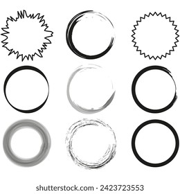 Grunge circles. Vector illustration. EPS 10.