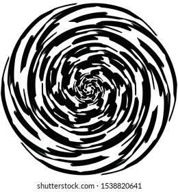 Grunge circles, vector illustration - spiral