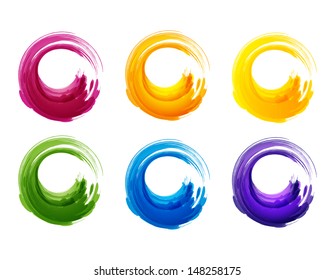 Grunge circles. Vector illustration for you design. EPS 10.