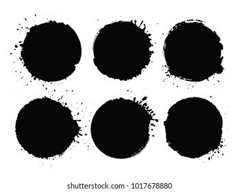 Grunge circles for your design.Grunge round shapes.Vector illustration.