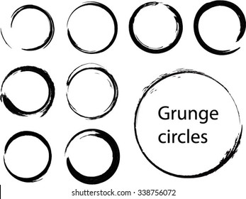 Grunge circles.Abstract round shapes.Vector design template.