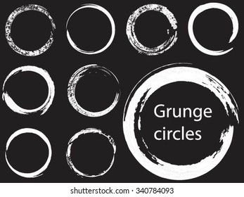 Grunge circles.Abstract round shapes.Vector design template.