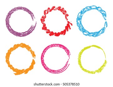 Grunge circles.Grunge round frames.Vector illustration.
