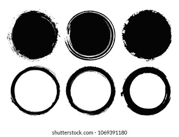 Grunge circles.Grunge round shapes. Vector illustration.