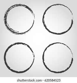 Grunge circles.Grunge round shapes. Vector illustration eps 10.