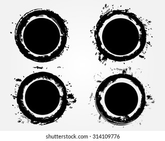 Grunge circles.Grunge round shapes.Vector illustration.