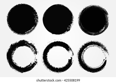 Grunge circles.Grunge round shapes.Vector illustration.