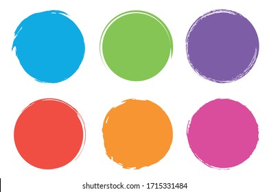 Grunge circles,round shapes.Vector grunge banners.