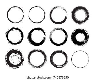 Grunge circles,round shapes.Vector grunge banners.