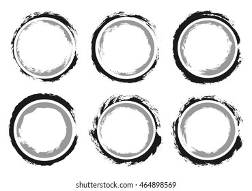 Grunge circles,round shapes.Vector illustration.